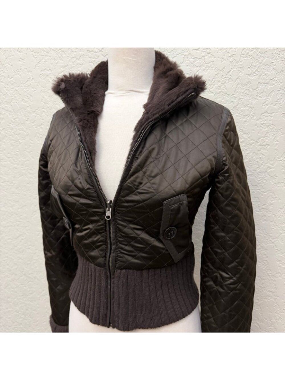 June Rabbit Fur Reversible Jacket - Picture 4 of 12